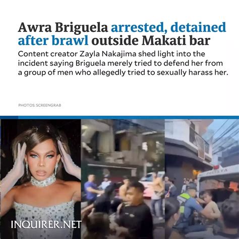 awra briguela news|Awra Briguela arrested, detained after brawl outside .